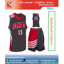 Conception uniforme de maillot de basket-ball de sublimation à la mode